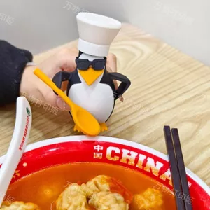 Người thanh lịch Chim cánh cụt nếm Sách William Tell Spoof Quà tặng năm mới Đồ chơi Trừu tượng Nhân vật ba chiều 4.17