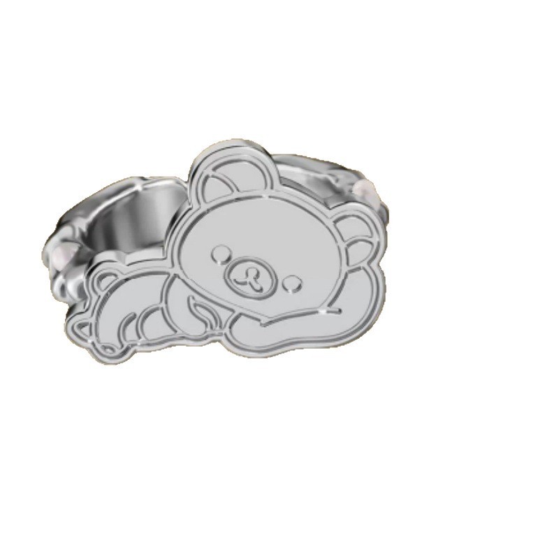 Hộp boxfun Rilakkuma Guru Series Ánh Sáng Sang Trọng Cao Cấp Cặp Đôi Nhẫn Hoạt Hình Dễ Thương Hàng Hóa Nhẫn