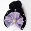 Scrunchie Nhung Đen Thanhtags Nơ Ngọc Trai & Ren - Phụ Kiện Tóc Thanh Lịch