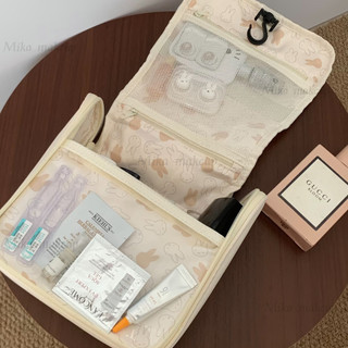 Túi Đựng Mỹ Phẩm Dễ Thương Mi Bunny Túi Đựng Mỹ Phẩm Đơn Giản Màu Trơn Hoạt Hình Dễ Thương Dung Tích Lớn Di Động Treo Loại
