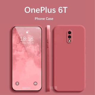 [Phong cách mới] Dành cho Ốp lưng OnePlus 6T Chống rơi Silicon Full Case Vỏ điện thoại màu trơn cổ điển