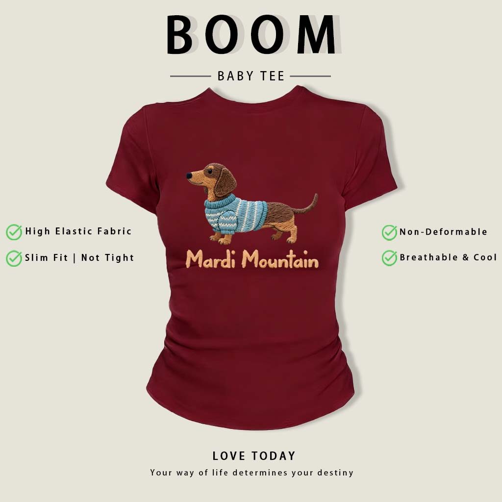 BOOM Áo Baby Tee Nữ Cotton Ôm Body-Áo Thun Ngắn Tay Y2K In Hình PhongCách Mùa Hè, Cổ Tròn Hàng Đầucách hàn quốc phongW05