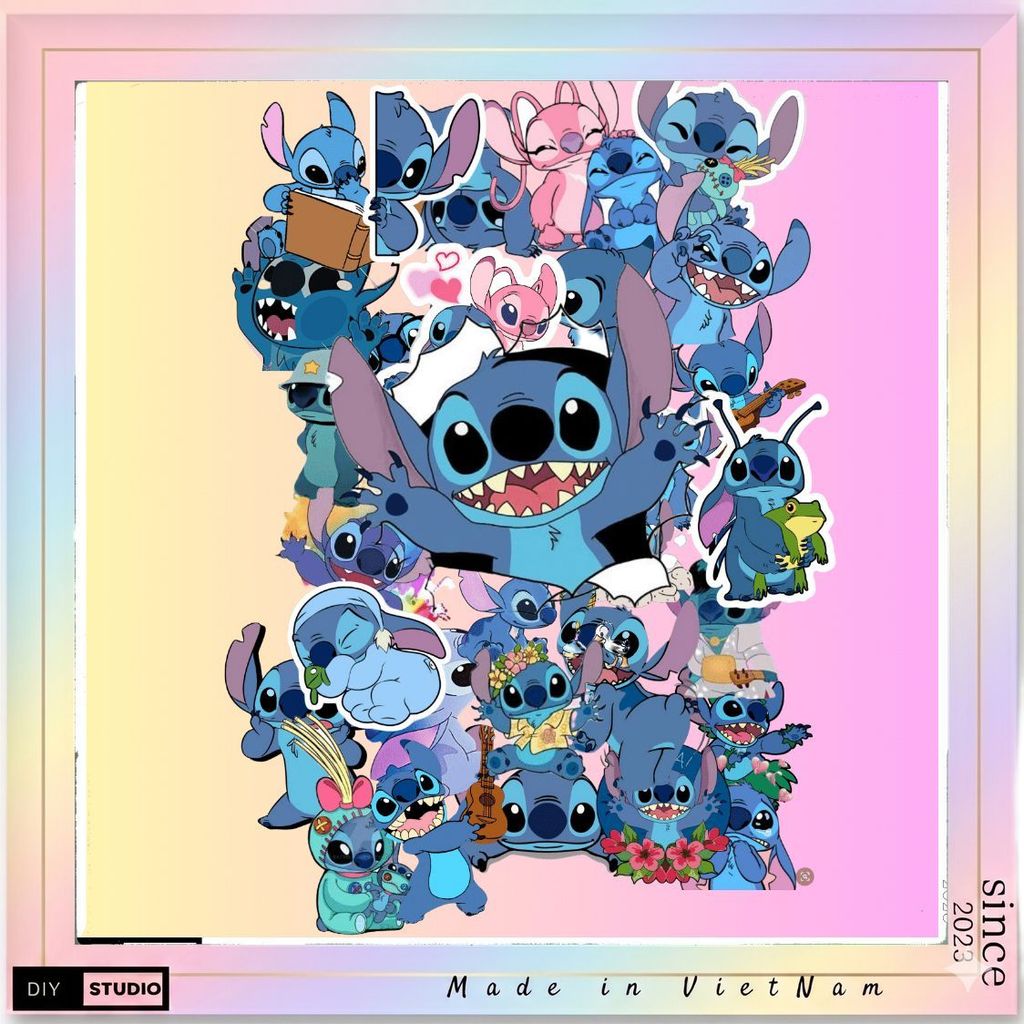 100 sticker Phim Hoạt Hình Interstellar Baby Dán Stich Họa Tiết Vui Nhộn Trang Trí DIY Ốp Điện Thoại STICH DISNEY