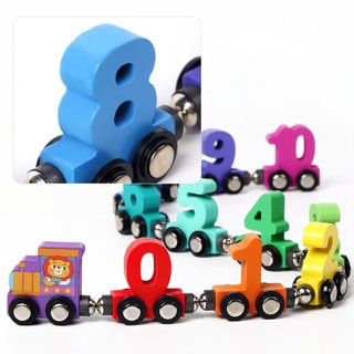 Đồ Chơi Đoàn Tàu Số Nam Châm Bằng Gỗ Với 12 Toa Số Giáo Dục Sớm Cho Bé Phát Triển Tư Duy Trí Tuệ-ALINE