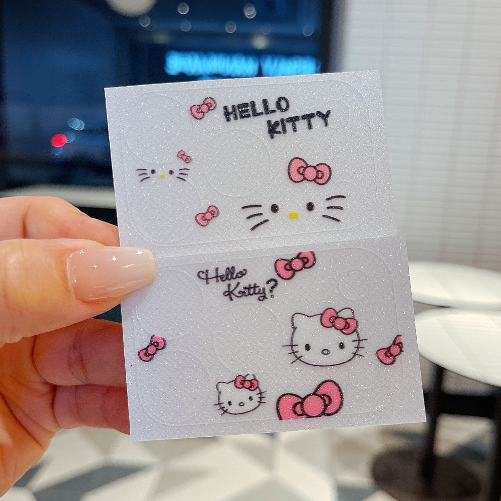 Nhận Rich Stitch Cat Cat Hollow Out Long Lanh Miếng Dán Cho iPhone 17 Pro Max 17 Pro Phim Mềm Ống Kính Đế Miếng