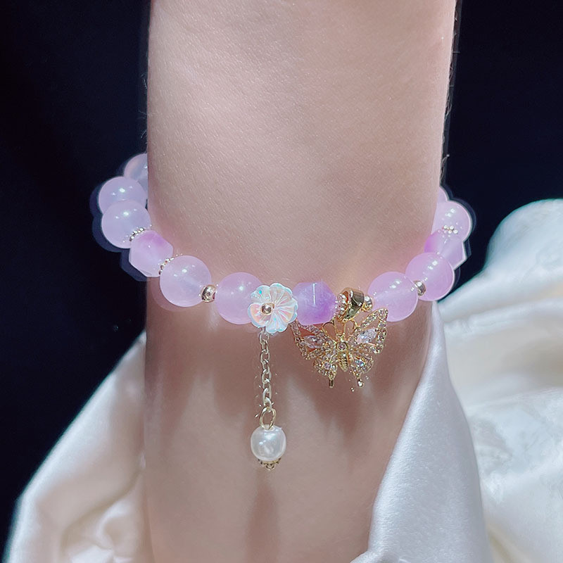 Vòng tay đá mắt mèo màu kẹo mới