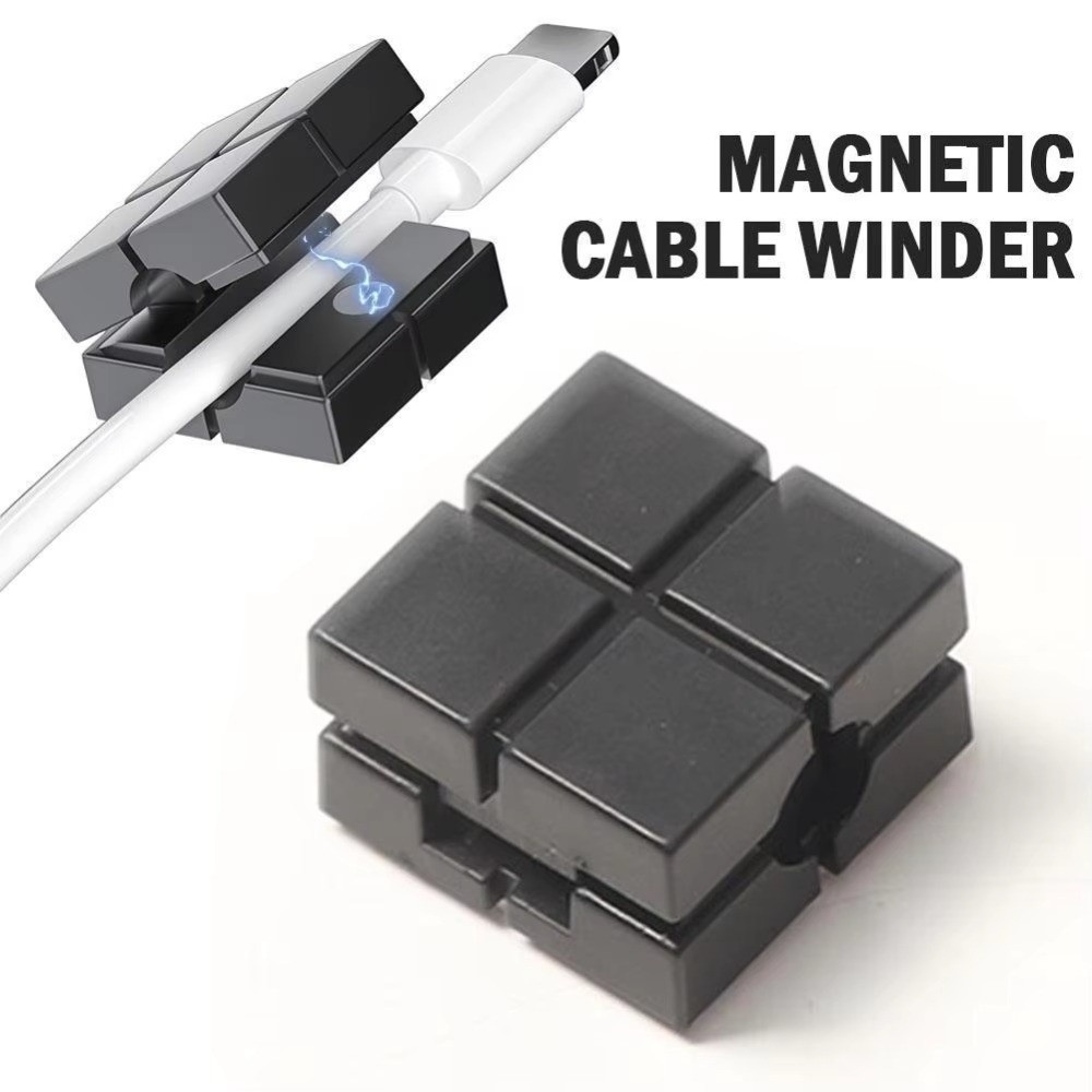 Bộ sắp xếp cuộn cáp HIGHVIEWLS, Kẹp cáp sạc USB Mini từ tính, Giá đỡ dây tự dính Sử dụng trên ô tô