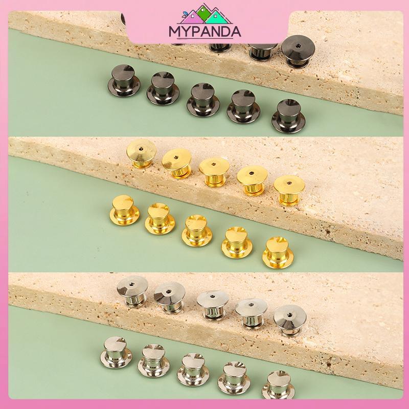 MYPANDA 10 Chiếc Kim Loại Khóa Pin Lưng Cho DIY Trâm Cài Huy Hiệu Tên Thẻ Chân Giữ Khóa Khóa Trang Sức Thủ Công.