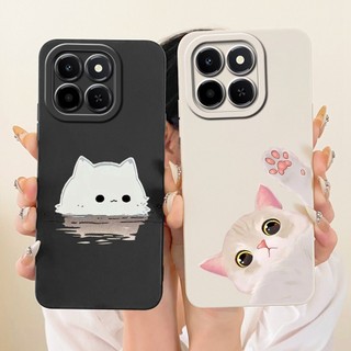 Dành Cho Honor X6C Vỏ Bảo Vệ Ống Kính HonorX6c X 6C 4G NIC-LX1 Ốp Điện Thoại Silicon Mềm Hoạt Hình Mèo Dễ Thương