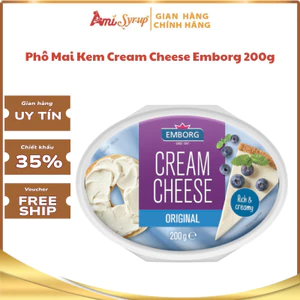 Phô Mai Kem Cream Cheese Emborg 200g, Nhập Khẩu Đan Mạch, Hương Vị Béo Nhẹ Dễ Ăn Không Ngấy