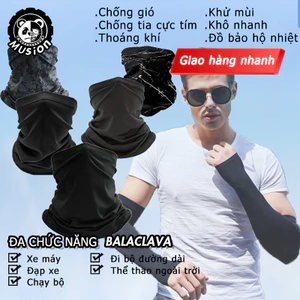 Musion Lưới Vải Nửa Mặt nạ Balaclava Bảo vệ Tia Cực Tím và Thoáng Khí