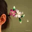 Kẹp tóc handmade Lily of the Valley không lông cừu, thiết kế cánh hoa hồng cổ điển