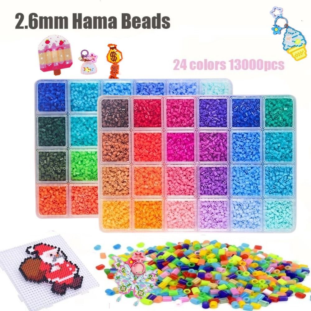 CAST Perler Hama Hạt Bộ, Bộ 24 màu 2.6mm, xếp hình thủ công sáng tạo