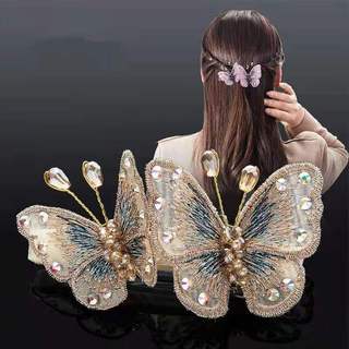 Kẹp Tóc & Phụ Kiện Đầu Thêu Vải Sang Trọng, Phong Cách Cổ Xưa, Perfect cho Mùa Xuân