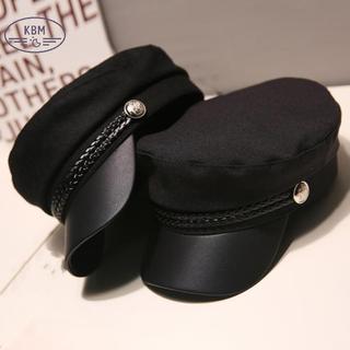 Mũ da KBM Mũ thủy thủ Mũ phẳng Thuyền trưởng Du lịch Cadet Mũ FSSG