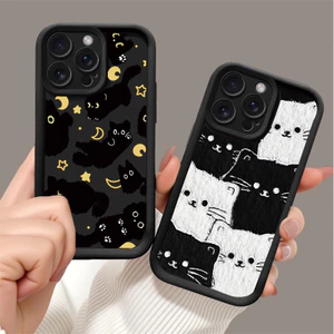 Ốp Điện Thoại Cho Google Pixel 10 9 8 7 Pro 5G Pixel 7A 8A 9 Pro XL Cover Đen Trắng Mèo Họa Tiết Hoạt Hình Máy Ảnh Mềm Bảo Vệ Động Vật Chống Sốc Silicon Mờ