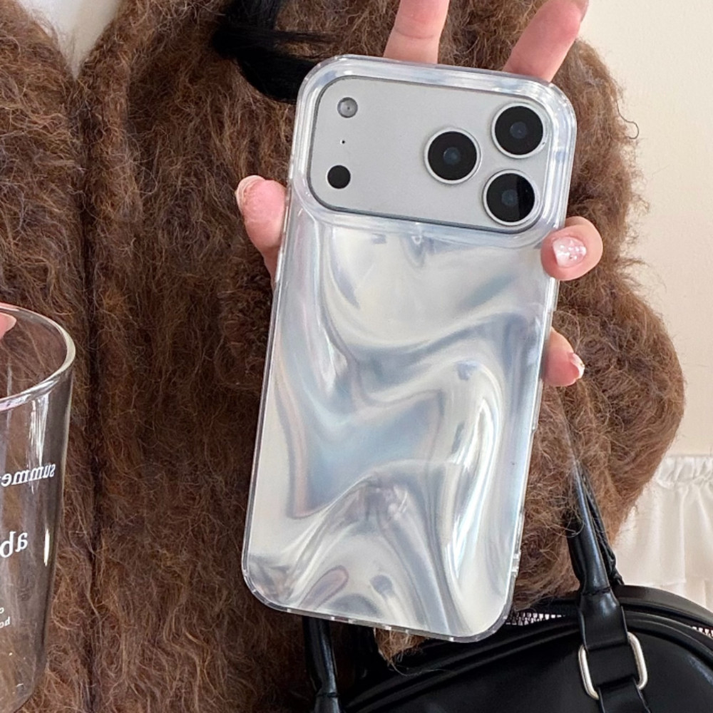 Ốp Điện Thoại In Hình IMD Họa Tiết Satin Cho iPhone 17 16 15 14 Pro Max TPU Bóng Hoàn Thiện Chống Rơi Nút Bảo Vệ Vỏ Thời Trang
