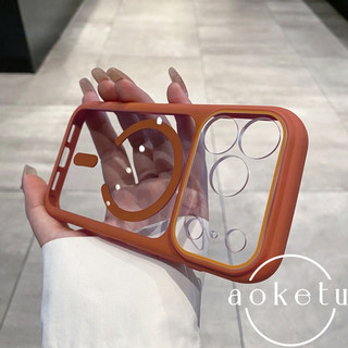 Ốp điện thoại từ tính mạnh chất lượng cao phù hợp cho iPhone 17 acrylic trong suốt 17Pro viền mờ 17Promax bao gồm tất cả các lỗ chính xác chống rơi