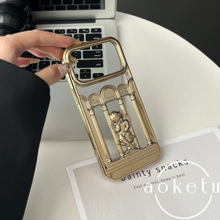 Ba chiều rỗng trụ cột La Mã Mỹ thiên thần thích hợp cho vỏ điện thoại iPhone 17 Promax iPhone 16 Pro mạ điện 15 / 14 niche 13 / 12 Promax sáng tạo chống rơi