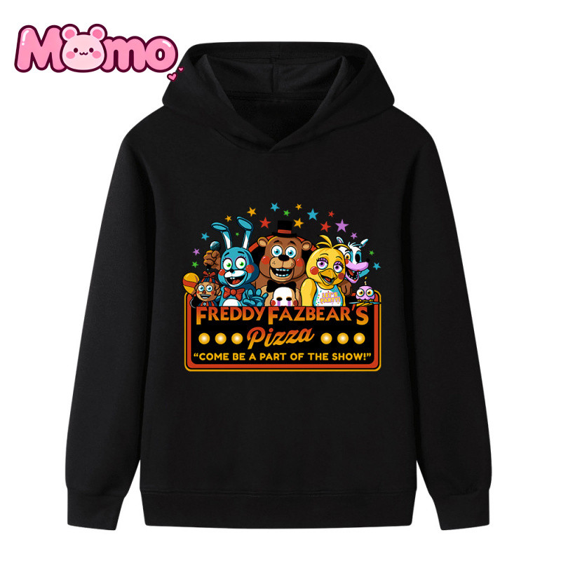 Năm Đêm Tại Freddy 's Họa Tiết Hoạt Hình In Hình Bé Trai Và Bé Gái Cùng Phong Cách Áo Khoác Áo Dài Tay Top