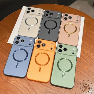 Dành Cho OPPO A6 A6i A6X A5 A5i A5X A3 NFC A3X A3i Pro Plus A2X 5G 4G Vỏ Điện Thoại Thu Hút Từ Tính Nhiều Màu Sắc Cam Bạc Hà Xanh Đơn Giản Vỏ Kinh Doanh Ốp Lưng