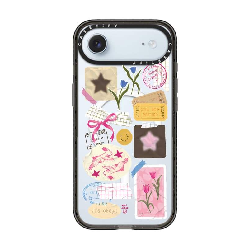 CASECASE X You Are Stars Colle Black Edge Clear Hard Từ Hút Tác Động Dành Cho Apple IPhone 12 13 14 15 16 17 Pro Max Air Plus Có Hộp
