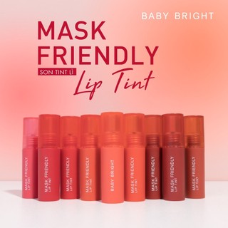 Son tint Baifern siêu lì lâu trôi, tôn da và không lem Baby Bright Mask Friendly Lip Tint 2.5g