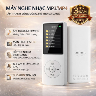 Máy nghe nhạc MP4 máy nghe nhạc mini máy MP3 MP4 máy nghe nhạc cầm tay máy nghe nhạc đa năng, màn hình IPS sắc nét âm th