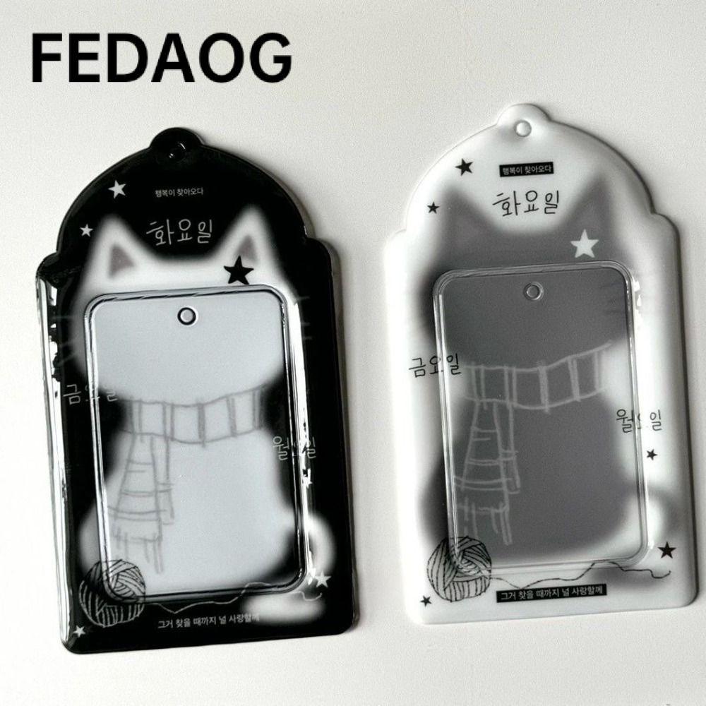 FEDAOG Photocard, Giá đỡ Photocard lưu trữ ảnh 3 inch đa chức năng, Tay áo thẻ mèo đen