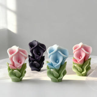 Mịn Calla Lily Khuôn Silicon Nhựa Bền Khuôn Đúc Sống Động Như Thật Chất Lượng Cao Cho Sô Cô La Trang Trí Xà Phòng Làm Thạch Cao Thủ Công