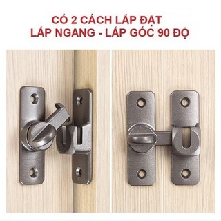 【COD】Phụ kiện cửa chốt cài không cần khoan xoay linh hoạt, phù hợp cửa lùa, cửa trượt, thiết kế sang trọng hiện đại.