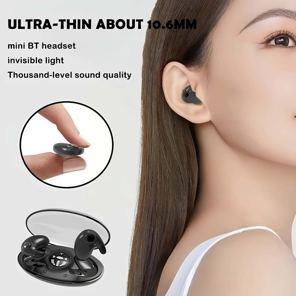 Tai nghe ngủ TWS X55, Tai nghe Bluetooth không dây, Âm thanh nổi Hi-Fi, có micrô giảm tiếng ồn chống nước