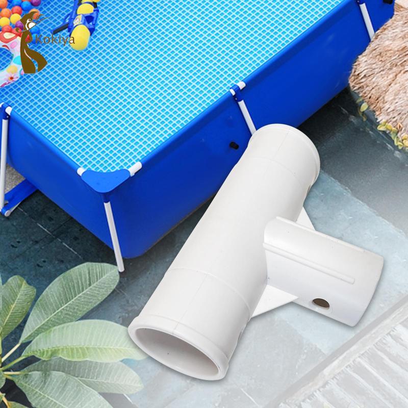 Bộ chuyển đổi khớp nối hình chữ T cho bể bơi, chất liệu PP màu trắng kháng nước, mã 28273