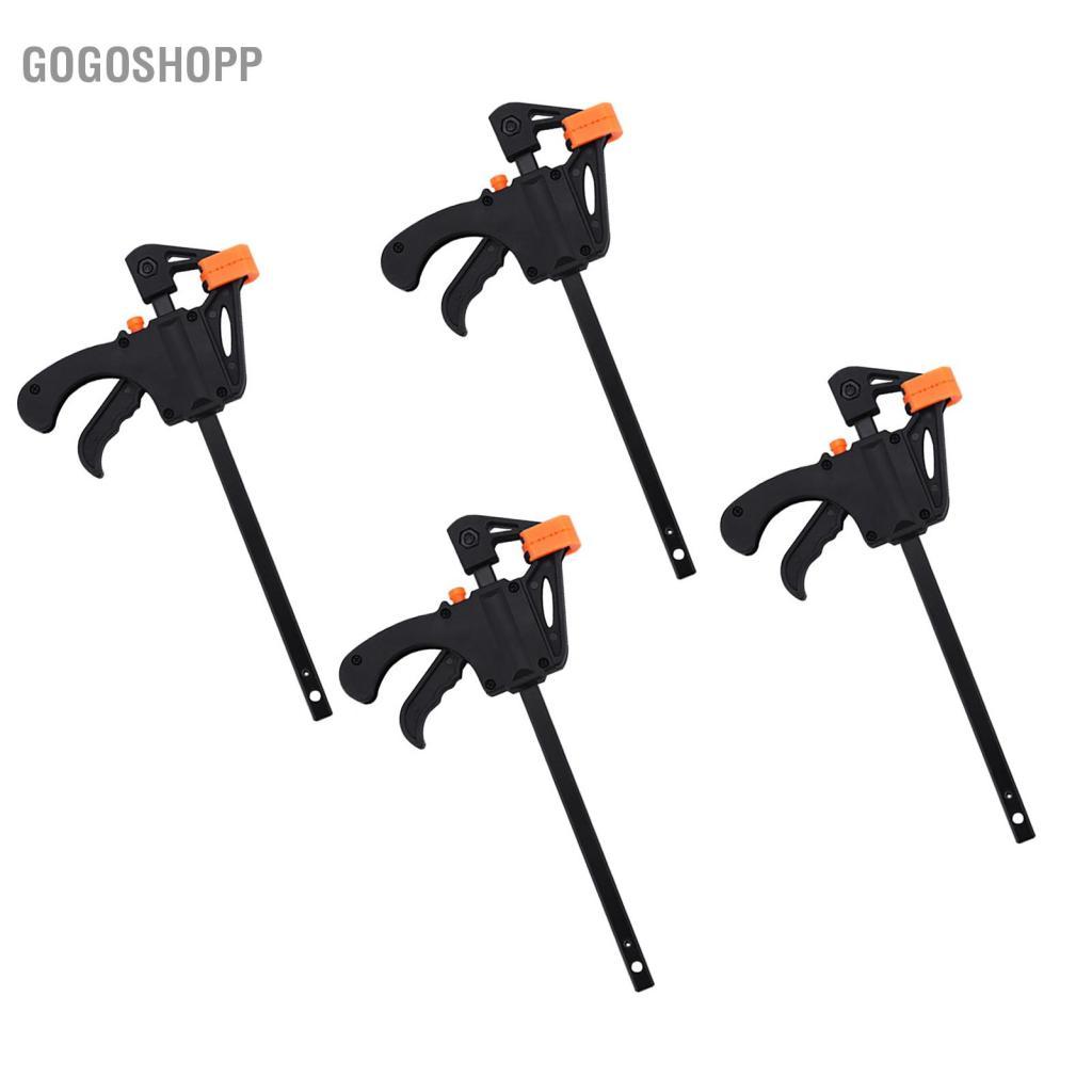 Gogoshopp 4 thanh kẹp 4 inch F Kẹp nhanh Ratchet được làm bằng chất liệu hợp kim nhôm và nhựa Chắc chắn, bền khi sử dụng
