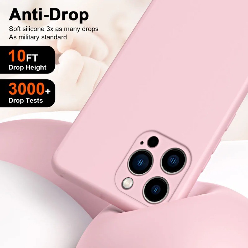 Ốp lưng silicon mềm TPU cho iPhone 13 Mini/13 Pro/13 Pro Max, chống sốc, cảm giác da, bảo vệ máy