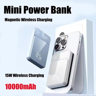 [JLK] Sạc dự phòng từ tính 10000mAh Powerbank không dây 20W Sạc pin di động mỏng cho iPhone 17 Air 16 15 14 Plus 13 12 Pro Max cho Samsung S26 Ultra S25 Edge S24 S23 FE S22 xiaomi
