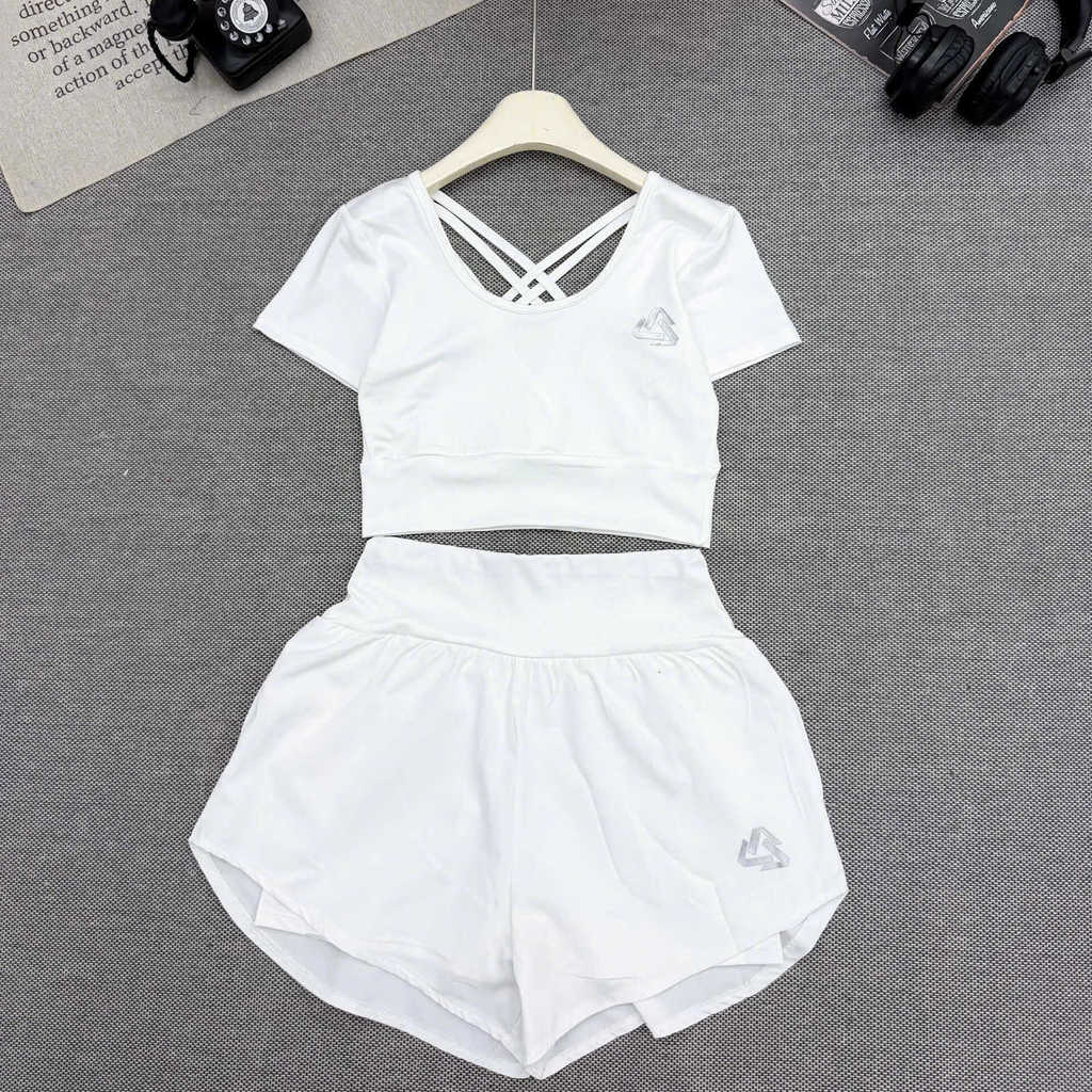 Bộ thể thao áo coptop đan sau, quần gió 2 lớp thể thao tập gym, aerobic,funfit ...