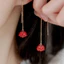 Bông tai Cinnabar Lotus - Phụ kiện phong cách Trung Quốc, vẻ đẹp quyến rũ