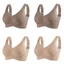 FallSweet 4PC Seamless Wireless Bras for Women Large Size Push Up Bra Comfort Underwear Anti-Sagging Bralette Female Lingerie