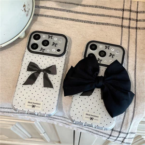 IPhone 17 Pro Max Họa tiết thắt nơ hình chấm chất liệu TPU IMD craft Vỏ điện thoại in hai lớp