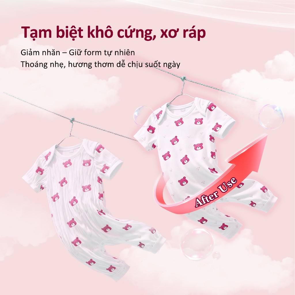 Nước Xả Vải Aiwibi Cho Quần Áo Mềm Mại, Dịu Nhẹ, Hương Hoa Hồng (1600ml)