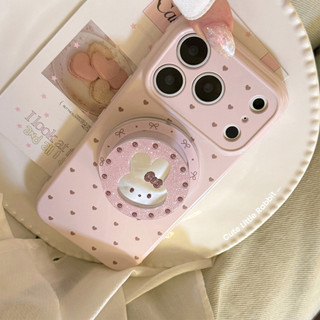 [Sheren] Ốp Điện Thoại Thỏ Bột Gương Thích Hợp Cho i17 16 15 14 13 12 11 pro max Vỏ Bảo Vệ Chống Sốc
