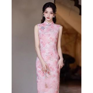Đầm sườn xám không tay mùa xuân - hè, phong cách mới từ Trung Hoa