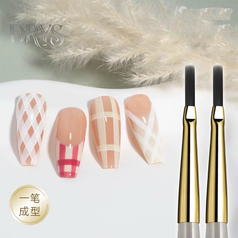 (TFT) Móng Tay Nghệ Thuật Tranh Bàn Chải Acrylic Đường Bút Sọc Lưới Hoa Bướm Vẽ Màu Nước Bàn Chải UV Gel DIY Thiết Kế Làm Móng Tay MỚI