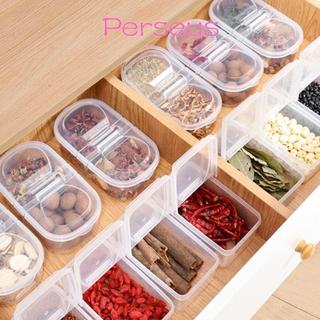 MEGOCE Trasparent Crisper, có nắp Hộp lưu trữ tủ lạnh bằng nhựa, Hộp lưu trữ nhà bếp di động Hộp giữ tươi hình chữ nhật kín có thể xếp chồng lên nhau