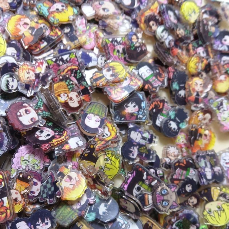 Demon Slayer Mini Acrylic Flatbacks - 2cm & 4cm Anime Nhân Vật Trang Trí Vỏ Điện Thoại, DIY Slime Shaker Charms, Đồ Dùng Thủ Công Bằng Nhựa