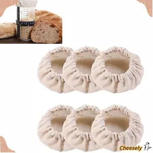Vỏ chống bụi 1 / 2 CÁI, Vỏ vải Cotton có thể tái sử dụng, Vỏ chai lên men đa chức năng di động HOT Fit Lọ miệng từ 8-10cm