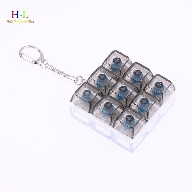 HL 9 Phím Ngón Tay Bàn Phím Mũ Giảm Căng Thẳng Đồ Chơi Nút Keycap Móc Khóa Bàn Phím Cơ Nút Giảm Căng Thẳng Đồ Chơi LMWU