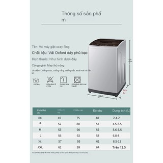Hàng sẵn có Vận chuyển nhanh Vỏ máy giặt Haier Vỏ chống nắng chống thấm nước Vỏ che bụi Vỏ mở Vỏ bọc cách nhiệt tự động đẹp Vải cảm giác cao cấp xs-2xl-2-12.5kg 01