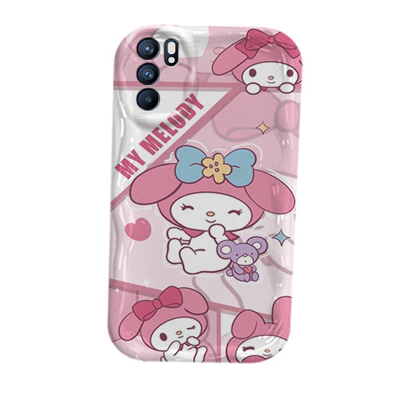 Ốp Silicon Hoạt Hình Cho OPPO A16 A16S A16K 3D Girls Soft TPU Sanrio My Melody Vỏ Điện Thoại Chống Sốc